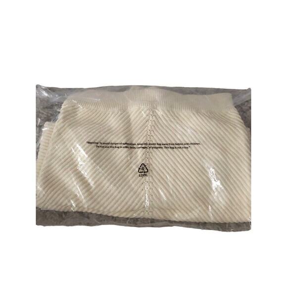 Marine Layer Skylar Sweater Knit Chevron Mock Turtleneck Pullover Ivory NWT XS - Picture 7 of 8